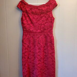 Red lace dress